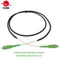 4,6 milímetros exterior Duplex Sheathed Simplex cabo de fibra óptica patch
